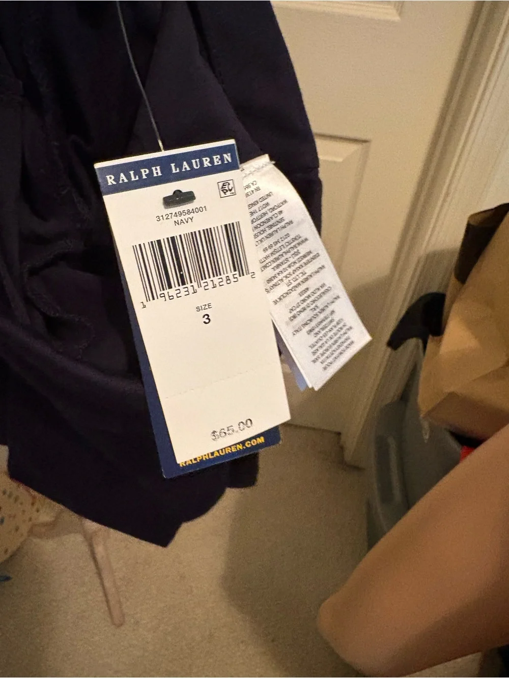 Polo Ralph Lauren Girls size 3 NWT $65 Pleated Mini Skort navy - Picture 3 of 13
